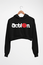 Load image into Gallery viewer, Action Crop HOODIE FOR WOMEN-Black-Ektarfa.online
