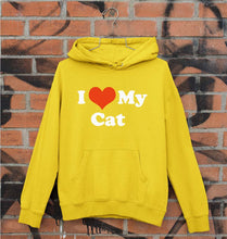 Load image into Gallery viewer, I Love My Cat Unisex Hoodie for Men/Women-Mustard Yellow-Ektarfa.online

