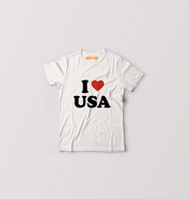 Load image into Gallery viewer, I Love USA Kids T-Shirt for Boy/Girl-White-Ektarfa.online
