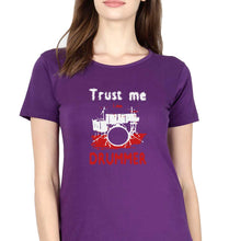 Load image into Gallery viewer, Drummer T-Shirt for Women-Purple-Ektarfa.online
