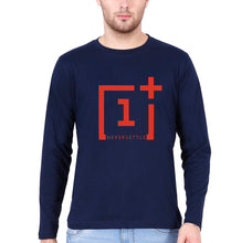 Load image into Gallery viewer, OnePlus Full Sleeves T-Shirt for Men-Navy Blue-Ektarfa.online
