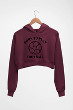 Load image into Gallery viewer, Play Football Crop HOODIE FOR WOMEN-Maroon-Ektarfa.online
