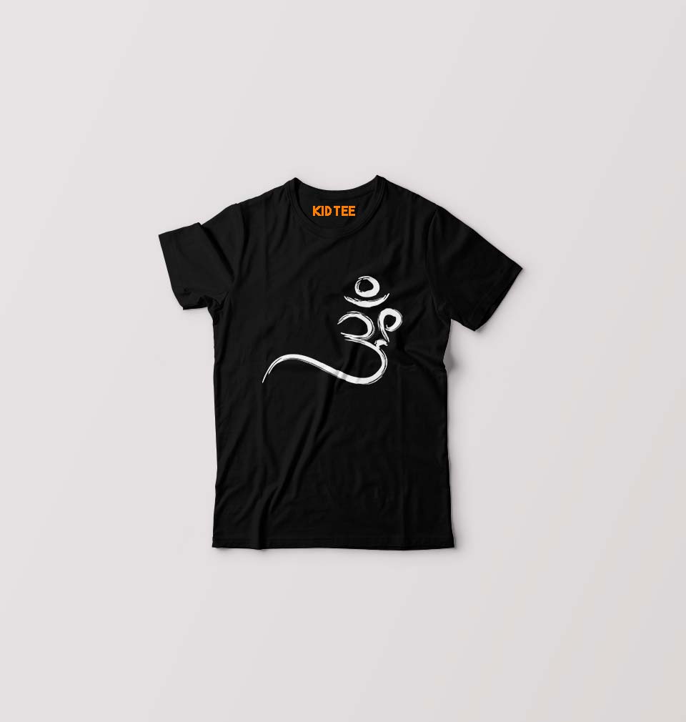 Om Kids T-Shirt for Boy/Girl-Black-Ektarfa.online