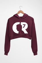 Load image into Gallery viewer, Cristiano Ronaldo CR7 Crop HOODIE FOR WOMEN-Maroon-Ektarfa.online
