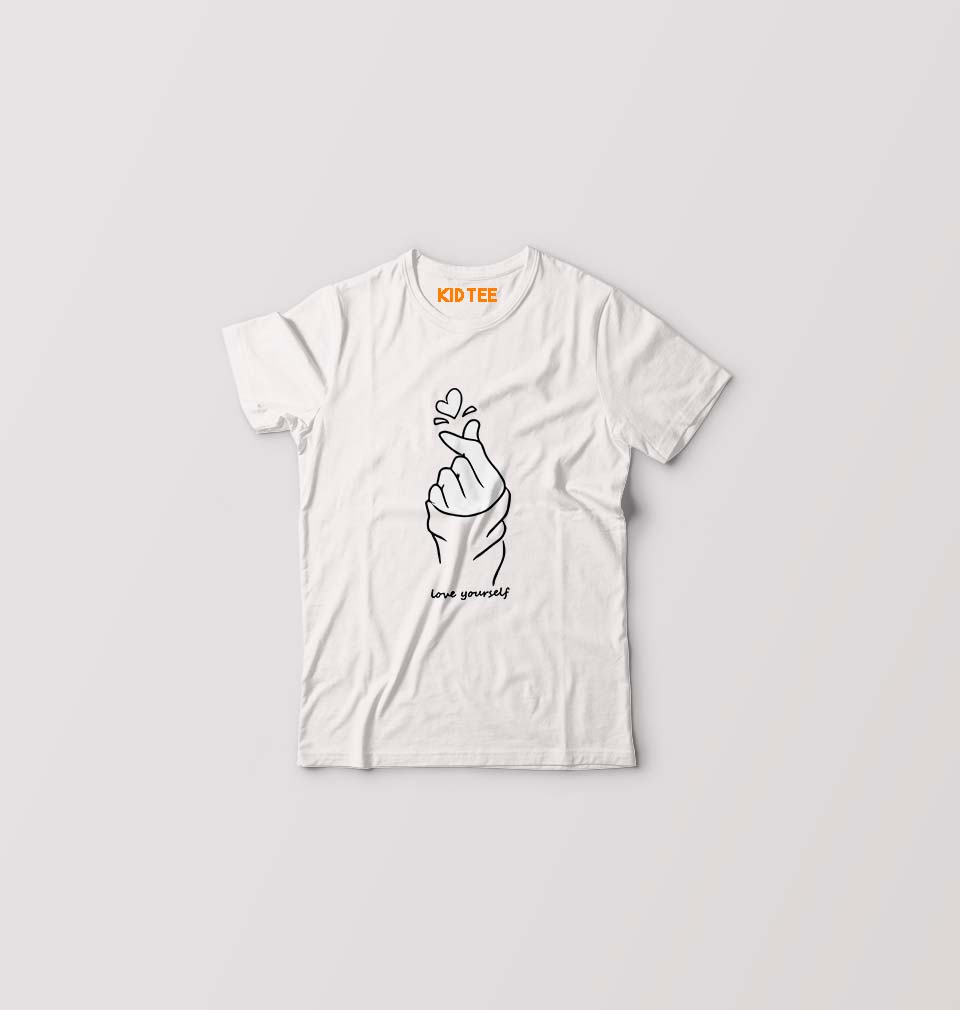 Love Yourself Kids T-Shirt for Boy/Girl-White-Ektarfa.online