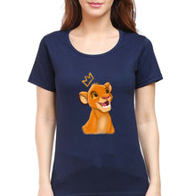 Load image into Gallery viewer, Lion King Simba T-Shirt for Women-Navy Blue-Ektarfa.online
