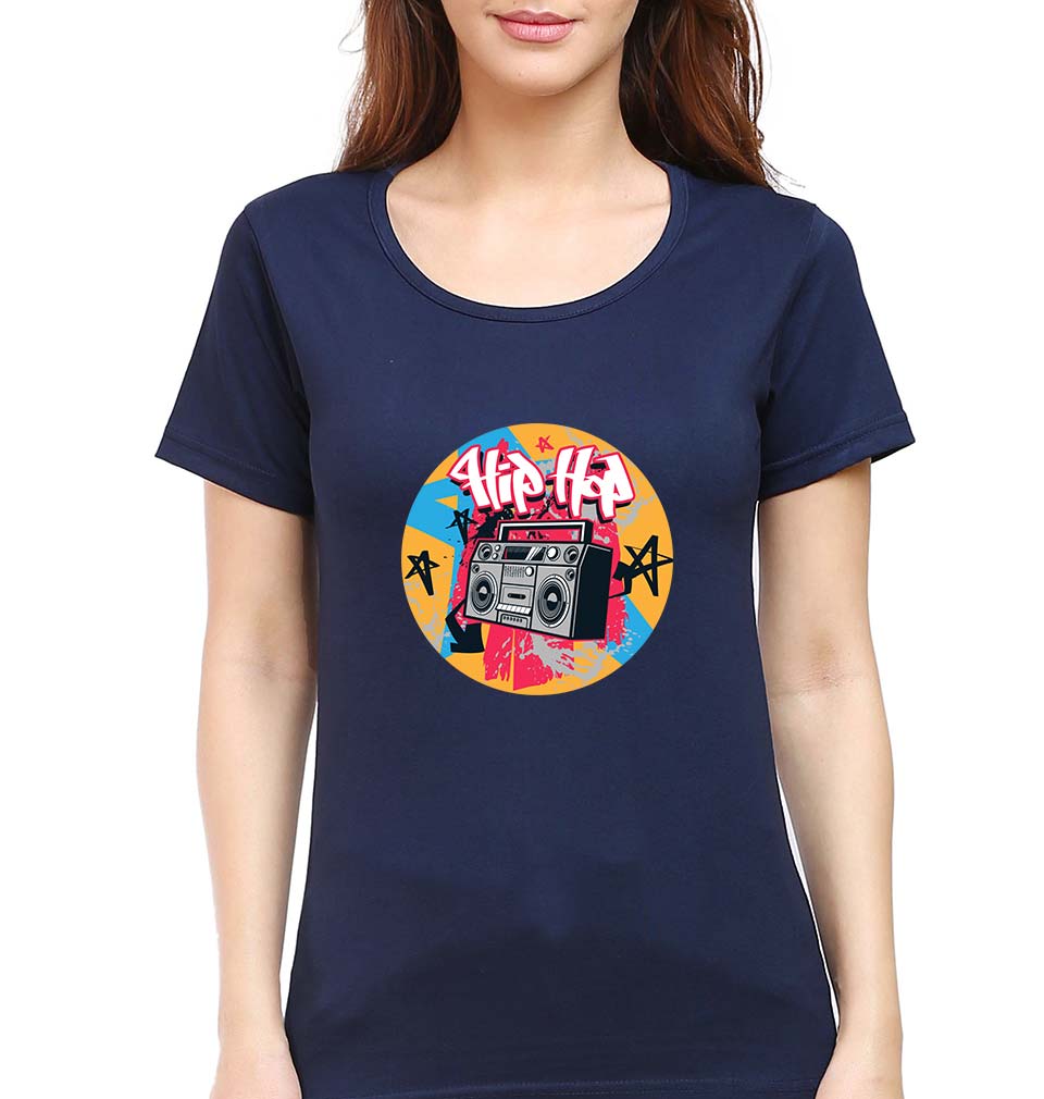 Hip Hop T-Shirt for Women-Navy Blue-Ektarfa.online