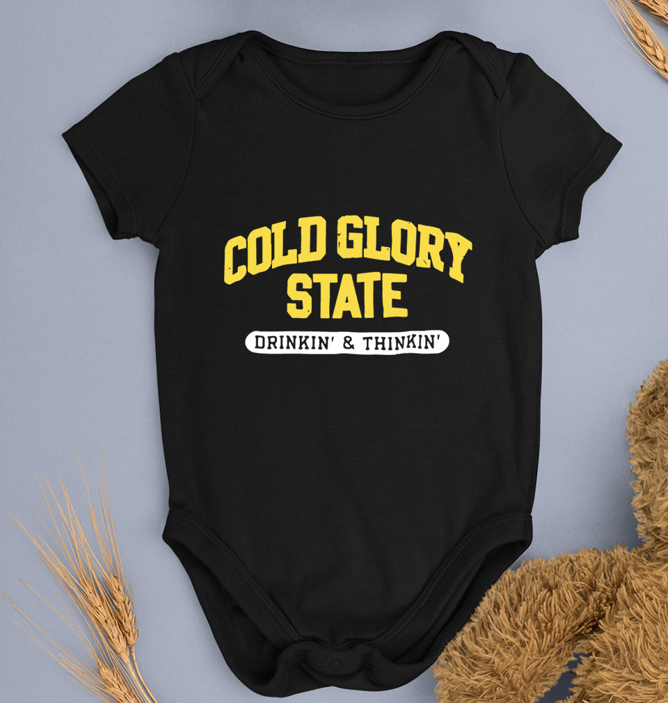 Varsity Cold Glory Kids Romper For Baby Boy/Girl-Black-Ektarfa.online