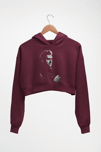 Ronnie O'Sullivan Snooker Crop HOODIE FOR WOMEN-Maroon-Ektarfa.online