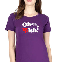 Load image into Gallery viewer, Fish Funny T-Shirt for Women-Purple-Ektarfa.online
