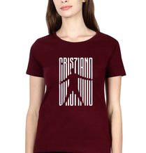 Load image into Gallery viewer, Cristiano Ronaldo CR7 T-Shirt for Women-Maroon-Ektarfa.online
