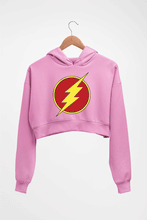 Load image into Gallery viewer, Flash Superhero Crop HOODIE FOR WOMEN-Light Baby Pink-Ektarfa.online

