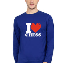 Load image into Gallery viewer, I Love Chess T Full Sleeves T-Shirt for Men-Royal Blue-Ektarfa.online
