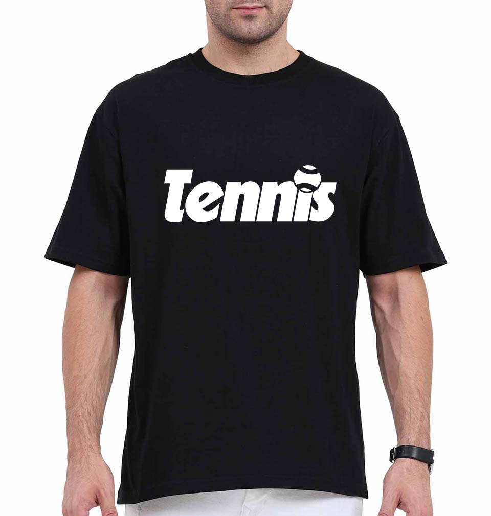 Tennis Oversized T-Shirt for Men-Black-Ektarfa.online