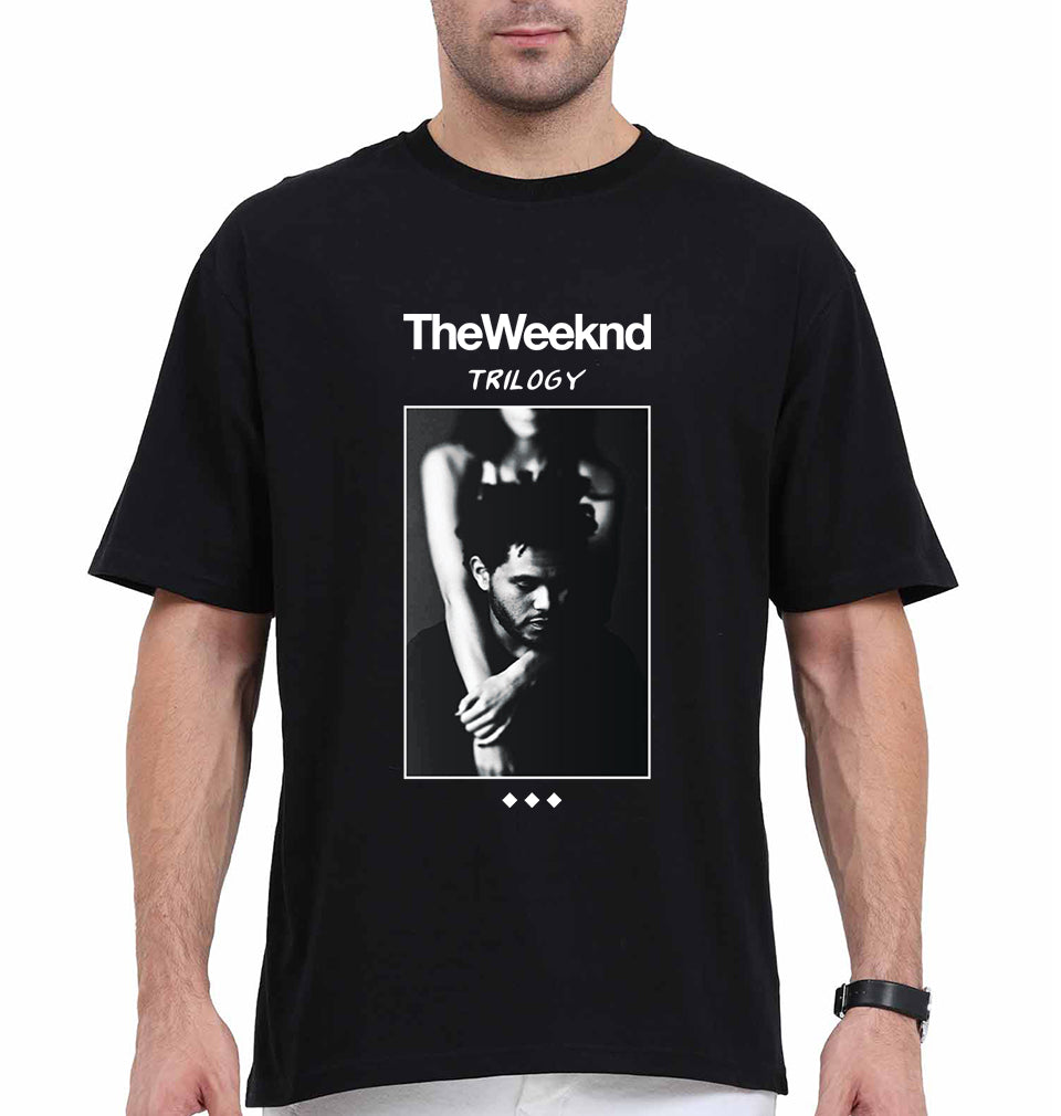 The Weeknd Trilogy Oversized T-Shirt for Men-Black-Ektarfa.online