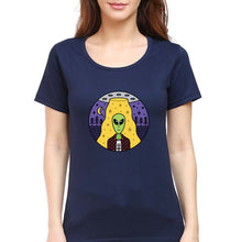 Load image into Gallery viewer, Alien T-Shirt for Women-Navy Blue-Ektarfa.online
