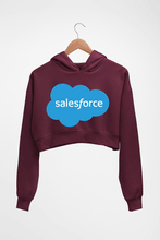 Load image into Gallery viewer, Salesforce Crop HOODIE FOR WOMEN-Maroon-Ektarfa.online
