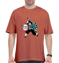Load image into Gallery viewer, Demon Slayer Oversized T-Shirt for Men-Coral-Ektarfa.online
