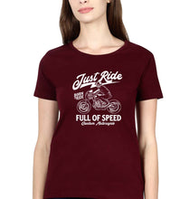 Load image into Gallery viewer, Motorcycle T-Shirt for Women-Maroon-Ektarfa.online
