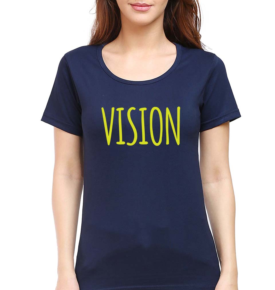 Vision T-Shirt for Women-Navy Blue-Ektarfa.online