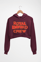 Load image into Gallery viewer, Royal Enfield Crew Crop HOODIE FOR WOMEN-Maroon-Ektarfa.online

