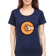 Load image into Gallery viewer, Orange Cassidy - Freshly Squeezed T-Shirt for Women-Navy Blue-Ektarfa.online

