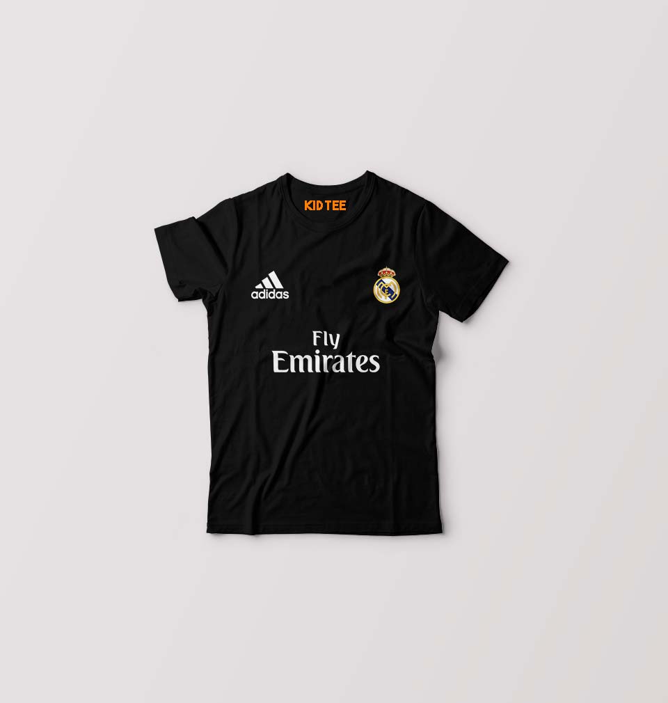 Real Madrid Kids T-Shirt for Boy/Girl-Black-Ektarfa.online