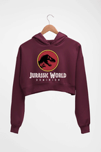 Load image into Gallery viewer, Jurassic World Crop HOODIE FOR WOMEN-Maroon-Ektarfa.online
