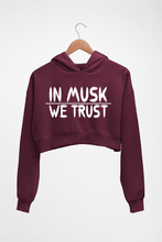Load image into Gallery viewer, Elon Musk Crop HOODIE FOR WOMEN-Maroon-Ektarfa.online
