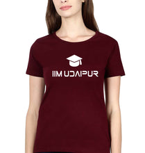 Load image into Gallery viewer, IIM Udaipur T-Shirt for Women-Maroon-Ektarfa.online
