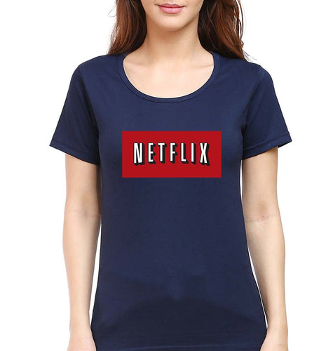 Netflix T-Shirt for Women-Navy Blue-Ektarfa.online
