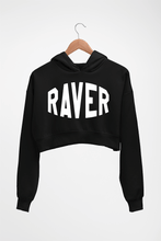 Load image into Gallery viewer, Raver Crop HOODIE FOR WOMEN-Black-Ektarfa.online
