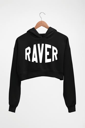 Raver Crop HOODIE FOR WOMEN-Black-Ektarfa.online