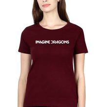 Load image into Gallery viewer, Imagine Dragons T-Shirt for Women-Maroon-Ektarfa.online
