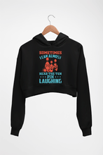 Load image into Gallery viewer, Bowling Crop HOODIE FOR WOMEN-Black-Ektarfa.online
