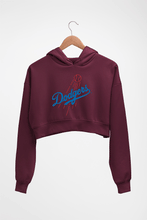 Load image into Gallery viewer, Los Angeles Dodgers Crop HOODIE FOR WOMEN-Maroon-Ektarfa.online
