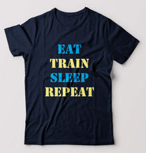 Load image into Gallery viewer, Gym T-Shirt for Men-Navy Blue-Ektarfa.online
