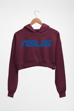 Load image into Gallery viewer, Asus Crop HOODIE FOR WOMEN-Maroon-Ektarfa.online
