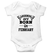 Load image into Gallery viewer, Legends are Born in February Kids Romper For Baby Boy/Girl-0-5 Months(18 Inches)-White-Ektarfa.online
