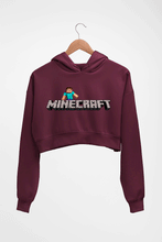 Load image into Gallery viewer, Minecraft Crop HOODIE FOR WOMEN-Maroon-Ektarfa.online
