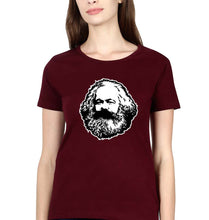 Load image into Gallery viewer, Karl Marx T-Shirt for Women-Maroon-Ektarfa.online
