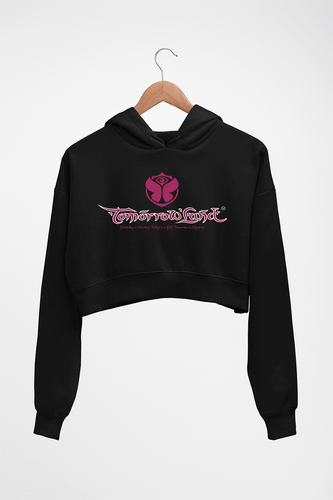 Tomorrowland Crop HOODIE FOR WOMEN-Black-Ektarfa.online