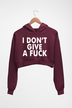Load image into Gallery viewer, Fuck Crop HOODIE FOR WOMEN-Maroon-Ektarfa.online
