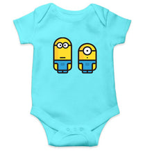 Load image into Gallery viewer, Minion Illustrator Kids Romper For Baby Boy/Girl-0-5 Months(18 Inches)-Sky Blue-Ektarfa.online
