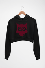 Load image into Gallery viewer, Cute Baby Owl Crop HOODIE FOR WOMEN-Black-Ektarfa.online
