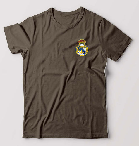 Real Madrid Logo T-Shirt for Men-Olive Green-Ektarfa.online