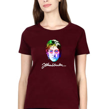 Load image into Gallery viewer, John Lennon T-Shirt for Women-Maroon-Ektarfa.online

