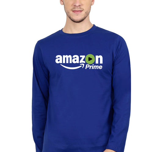 Amazon Prime Full Sleeves T-Shirt for Men-Royal Blue-Ektarfa.online
