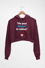 Load image into Gallery viewer, Biryani Crop HOODIE FOR WOMEN-Maroon-Ektarfa.online
