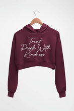 Load image into Gallery viewer, treat people.with kindness harry styles Crop HOODIE FOR WOMEN-Maroon-Ektarfa.online
